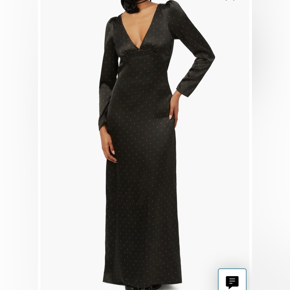 WeWoreWhat Cowl Back Long Sleeve Maxi Dress